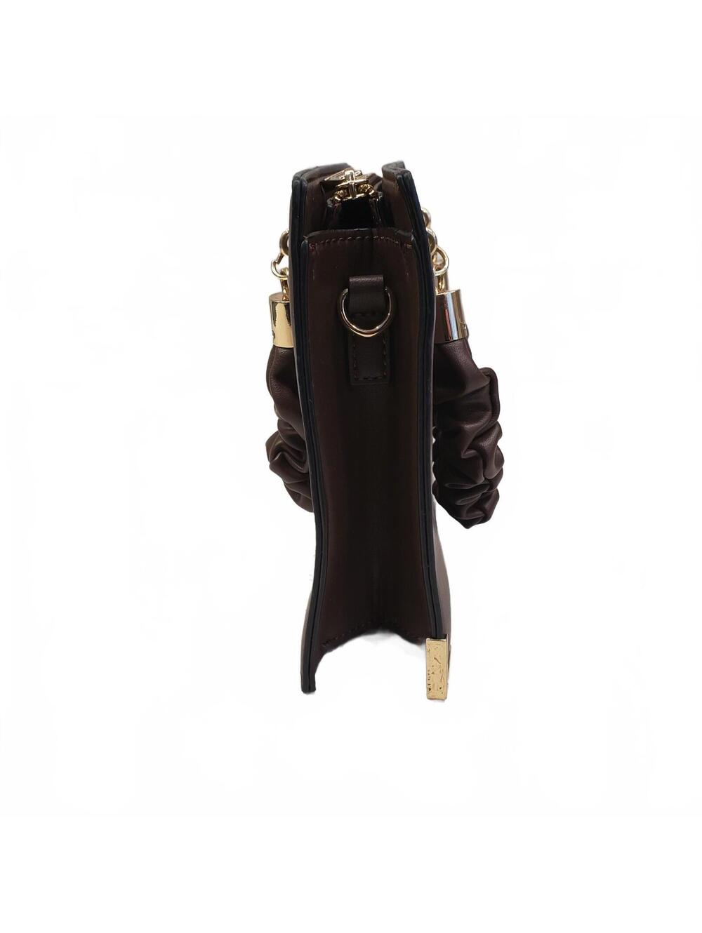 ALDO Bilithax Top Handle Bag Brown Structured Top Gold Hardware Handbag - Picture 6 of 16